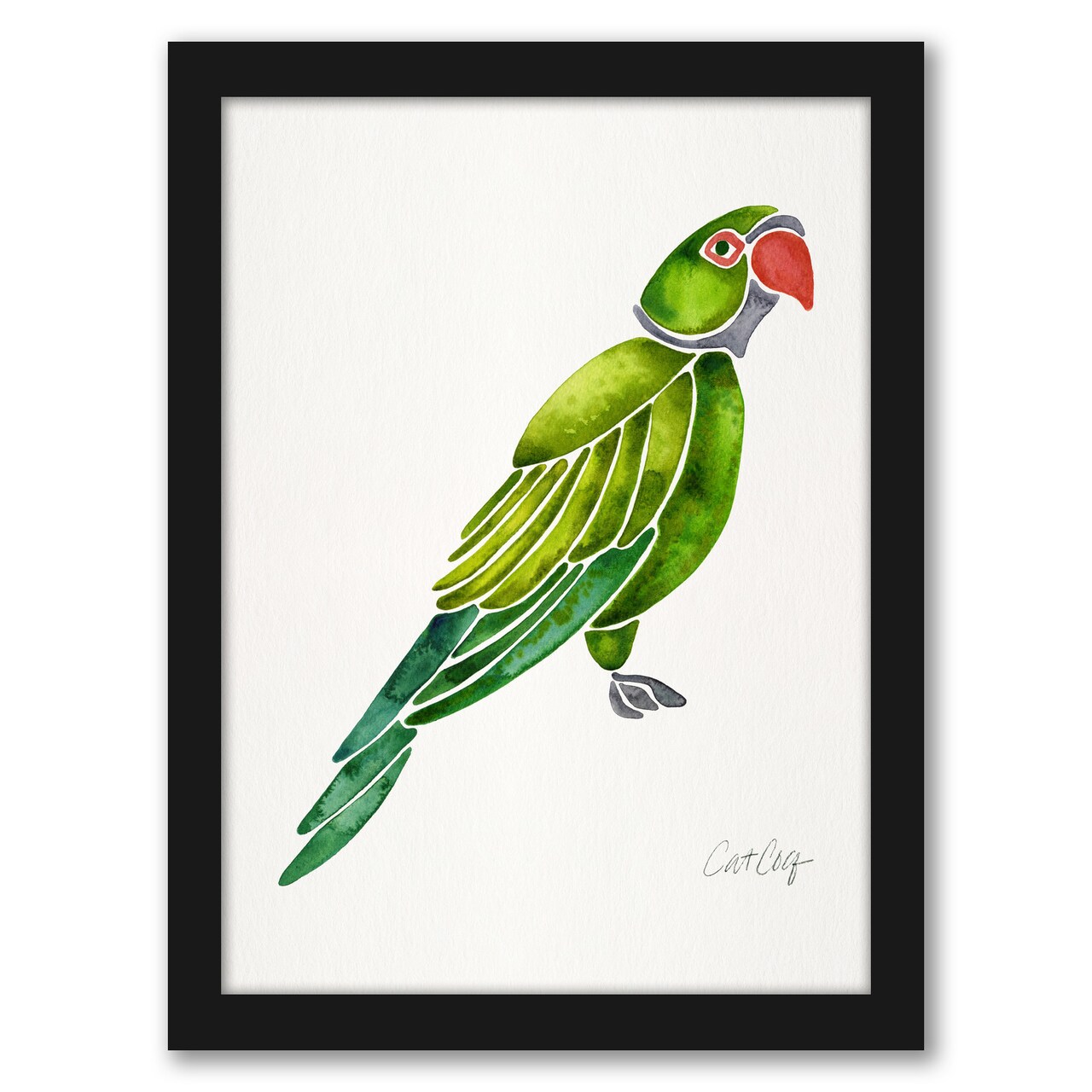 Perched Parrot by Cat Coquillette Frame  - Americanflat
